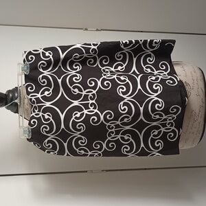 Black & White Cotton Skirt Swirl Pattern Sz 4 Career Casual Business Teacher